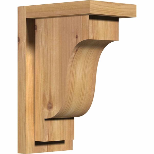 Ekena Millwork Newport Smooth Corbel w/Backplate, Western Red Cedar, 5 1/2"W x 8"D x 12"H COR06X08X12NEW01SWR - main